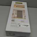 AJAZZ 100% Blackout Accordion Doorway Curtain Sets Magnetic Door Curtain Patio Door Invisible Folding Door for Bedroom Living Room (1 Pack, 74 W x 78 L, White+Rod)