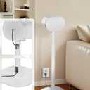 Haturi Single Speaker Stand for Sonos ERA 100, ERA 100 SL & ERA 300, 22"42'' Height Adjustable Floor Stand with Cable Management, Heavy Duty Metal Base for Living Room Bedroom Office,White
