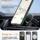 Magnetic for iPhone 16 Plus Case with Screen Protector+Removable Wallet | Compatible with MagSafe,Slim Translucent Matte Phone Cover with Magnet Credit Card Holder,Black