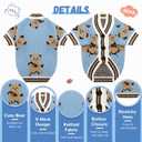 ABRRLO Small Dog Sweaters Cute Bear Dog Cardigans Clothes for Small  Dogs Boy Girl Puppy Cat Knitting Cardigan Outfits Dogs Winter Coats Warm Pet Doggy Clothes Soft Knitwear Apparel (Blue,S)