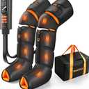 Leg Massager with Heat and Compression for Circulation Pain Relief | Sequential Air Compression Boots with Heated Knee, 9 Intensity , 6 Modes, 3 Heat, Foot Calf Thigh Massage, Pressure Sensor