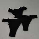 Period Underwear for women 20ML Heavy Flow Absorbent thong Leak Proof Period Thongs,Period Panties Tangas (Small, 3 Black)