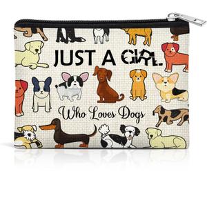 Cute Gifts for Dog Lover Coin Wallet Dogs Themed Gift for Dog Mom Pet Animal Lovers Owner Puppy Themed Gifts for Daughter Sister Friend Graduation Christmas Birthday Gift for Her Mini Storage Bag