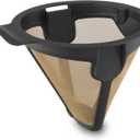 Ninja Coffee Permanent Filter for Hot and Cold Brewed System, for Coffee Grounds, Gold Tone Filter, Compatible with CP307, 119KKWCP30