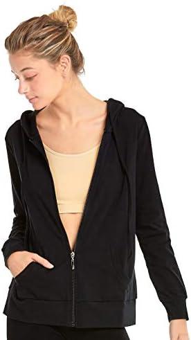 Sofra Women's Thin Cotton Zip Up Hoodie Jacket XL Dirty