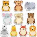 30 Sets Cartoon Animal Sticky Notes Cute Cartoon Memo Page Markers Flags in Different Shapes for Home, School and Office, 10 Styles (Lovely Style)