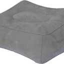 Inflatable Travel Pillow, Inflatable Travel Foot Rest Pillow, Leg Rest Pillow for Cars, Home, Office, Trains, Airplane, Grey