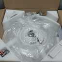 Retractable Ceiling Fans with Lights,42 inch Ceiling Fan with Light and Remote Control,Flush Mount,DC Reversible,3CCT,Low Noise,White Ceiling Fan for Bedroom,Living Room,Kitchen,Indoor Use