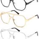 AMOMOMA Retro Aviator Reading Glasses for Women Men, Blue Light Blocking Womens Computer Readers Retro Metal Frame AM6170US