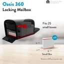 Architectural Mailboxes 6300B-10 Oasis 360 Locking Parcel Mailbox, Extra Large, Black, 6300B-10