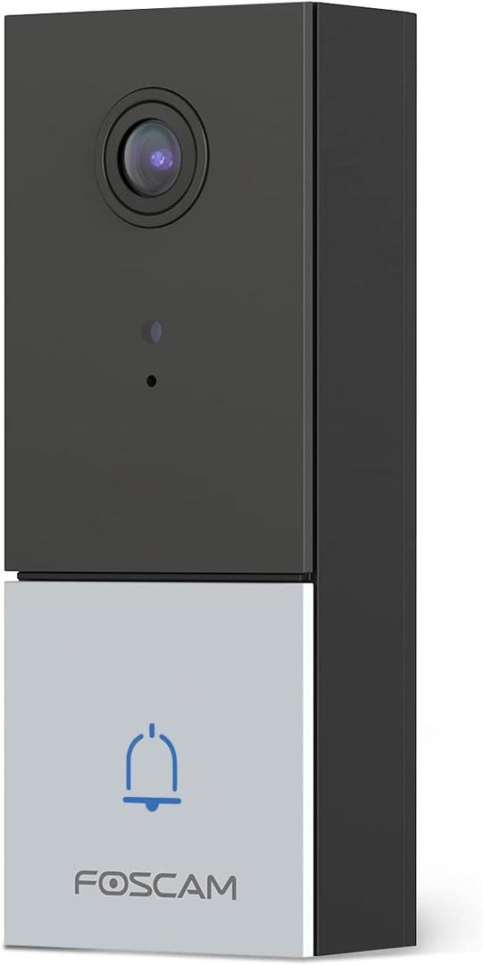 FOSCAM 2K/4MP Video Doorbell Camera, 2.4Ghz/5Ghz Wi-Fi Home Security Smart Doorbell, 2-Way Audio,AI Detection, Night Vision, IP65 Hardwired, Compatible with Existing Doorbell Chime