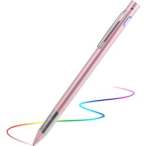 Pencil Stylus for iPhone 17/16/15/14/X Pro Max Pen, Minilabo Touch Screens Active Stylus Digital Pen with 1.5mm Ultra Fine Tip Stylist Pen for iPhone 17/16/15/14/X Pro Max Pencil, Pink