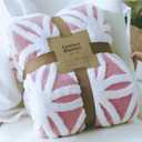 LOMAO Sherpa Fleece Blanket Cozy Soft Throw Blanket for Women Men Dual Sided Blanket Gift for Mom Mothers Day Couch Sofa Bed Blanket (Pink,51x63)