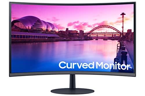 SAMSUNG 32" S39C Series FHD Curved Gaming Monitor, 75Hz, AMD FreeSync, Game Mode, Advanced Eye Comfort, Frameless Display, Built in Speakers, Slim Metal Stand, LS32C392EANXGO, 2023, Black