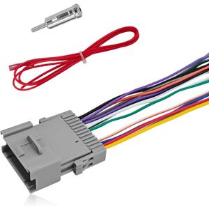 3PCS Aftermarket Radio Wiring Harness Adapter Kit, 24Pin Radio Stereo Audio Modified Pigtail Connector Plug, Compatible with Chevrolet Chrysler Hummer Buick Suzuki Install CD Player Receiver (colorful)