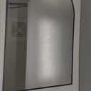 BEAUTYPEAK 20"x30" Arch Bathroom Mirror, Wall Mounted Vanity Metal Frame Mirror for Bedroom, Entryway, Living Room, Black