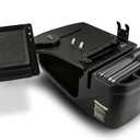 AutoExec Reach Desk Front Seat Car Desk and Portable Workstation with Printer Stand and Phone Vent Clip, Black