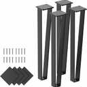 Orgerphy 16 inch Black Bench Legs Set of 4| Triangle-Shape Heavy Duty Table Legs Furniture Legs| Black Metal for Sofa Couch Dresser| Metal Legs for Coffee Table (16 inch)
