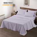 Maple&Stone Twin Flat Sheet 6 Pack,Premium Soft & Breathable,Brushed Microfiber Fabric,Anti-Shrinkage & Non-Fading,Bulk Flat Sheets Only Twin Size (Lilac Purple)