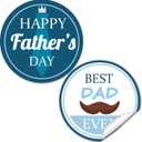 3 x Happy Father's Day Stickers 2 Inch Father's Day Envelope Seals Labels Adhesive Father's Day Wrap Circle Labels for Party Favors Greeting Card 500 Pcs/Roll