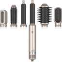 TANSHINE 6-in-1 Auto Hair Styler: Blow Dryer Brush, Hair Wrap Hairstyler, Hot Air Brush with Left & Right Curling Wand and Detachable Heads