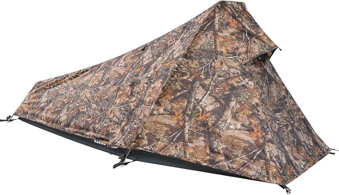 GEERTOP Ultralight Bivy Tent for 1 Person 3 Season Waterproof Single Person Backpacking Tent for Camping Hiking Backpack Travel Outdoor Survival Gear
