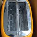 2 Slice Toaster Retro Stainless Steel with Bagel, Cancel, and Defrost Functions, 6 Bread Shade Settings, Extra Wide Slots and Removable Crumb Tray, Orange