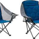 SUNNYFEEL Oversized Folding Camping Chair, Portable Chairs for Outdoor Patio Garden Lawn, Padded Sofa for Adults (2 Pack)