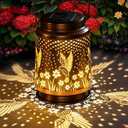 Solar Lanterns Outdoor Waterproof, Garden Decor for Yard, Hummingbird Hanging Lantern Solar Garden Lights Decorations for Patio Lawn Porch Outside Decorative Christmas Birthday Gift Mom Grandma Women