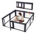 Large Baby Playpen for Babies and Toddlers 79x71 Inch, Adjustable Foldable Indoor & Outdoor Play Pen for Toddlers Twins Baby Fence Play Yards with Breathable Mesh Anti-Fall Playpen,Dark Grey
