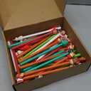 Fulmoon 200 Pcs Christmas Gel Ink Pens Cartoon Novelty Christmas Rollerball Pens Bulk Fun Snowman Christmas Tree Elk Santa Claus Xmas Party Favor for Adults Office, 25 Styles