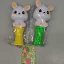 Easter Bubble Wands for Kids 2 Pack, Automatic Bubble Blower with Light for Girls Boys, Bubble Toys with Bubble Refill Solution for Easter Party Favor, Easter Basket Stuffers, Outdoor Activity