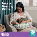 Boppy Nursing Pillow - Firm, Ergonomic U-Shaped Bottle and Breastfeeding Pillow with High Lift for Comfort and Support, Spacious Surface - Colorful Forest Animals