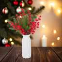 Veemoon 20Pcs Artificial Red Berry Stems,8. 25-11. 2 Inch Christmas Berry Picks Faux Pine Branches Home DIY Ornaments for Wedding Winter Holiday New Year