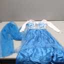 IBQ Girls Blue Dress Set for Kids Princess Costume Cosplay Cute Dress Up Birthday Outfits Gift Theme Party (100/(3-4 Years))