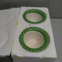 2pcs African Violet Planter Pot - 6.5inch Self Watering Green Ceramic Pot with Creamic Reservoir