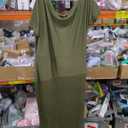 Women Plus Size Bodycon Long Dress Off Shoulder Sexy Slim Elegant Dresses (Green, XXXL)