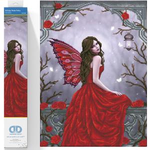 DIAMOND DOTZ Winter Rose Fairy Art Kit, Diamond Painting for Adults, 20.5''x26.8''