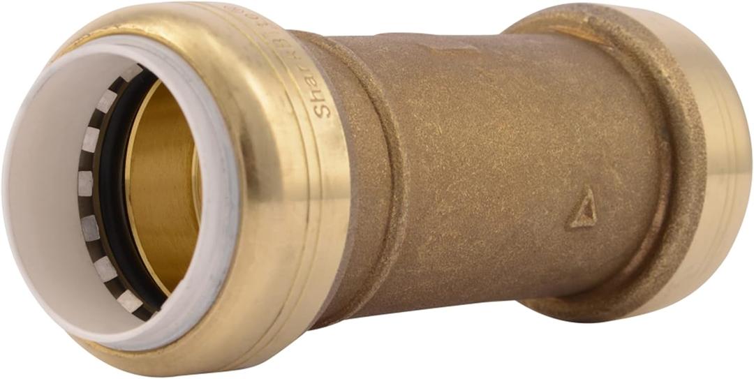 SharkBite 1 Inch PVC Slip Coupling, Push to Connect Brass Plumbing Fitting, PVC Pipe, UIP3020A