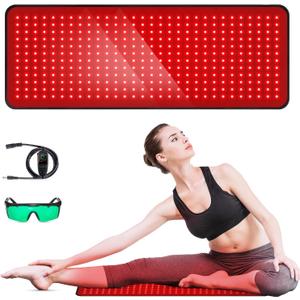 Red Light Therapy for Body, 31.5" * 11.8" Red Light Therapy Pad, Dual Chip Grade 360 LEDs 660nm & 850nm Infrared Light Therapy for Body Back Waist Shoulder Knee Joint Pain Relief, Gift for Women Men
