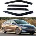 IG Window Visors Fit for 2017-2020 Hyundai Elantra, Out-Channel Rain Guards Vent Wind Deflectors 4PC, Car Accessories for 17-20 Elantra (Excludes GT)