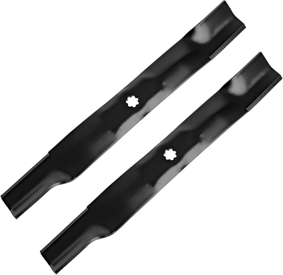 Replacement AM137327 High Lift Blades, Compatible with 42" Cut John Dee re D105 D125 D130 LT150 LA135 Z225 Lawn Mowers, Replaces for AM141032 AM141034 AM141034 M154061 M154062, 2 PACK