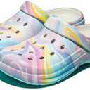 HoEase Tie-dye Garden Clogs for Women, Comfortable Slip-on Clog Shoes for Gardening, Beach, Pool, Outdoor & Indoor Use, Slippers & Sandals for All Seasons, 40