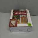 SPY Window Birdhouse - Easy to Make See Through One Way Mirrored Home Bird Nest House Mount with Viewing Window for Backyard  7x8.5 In