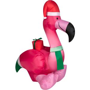 Gemmy Inflatables Holiday G08 35292 Air Blown Outdoor Flamingo Decor