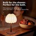 Hifree Rechargeable Waterproof Shower Lamp, IP65 Cordless Touch Dimmable Small Desk Light for Inside Shower, 4500mAh Battery Operated Color Changing Table Lamp for Bathroom, Bedroom, Outdoor
