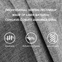 BOPUOVRE Linen Car Seat Covers Front Seat Covers Breathable Cloth Fabric Car Seat Protector - Universal Fit for Cars, Vans, SUVs, Trucks - 2 Units - Gray