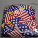 24 Pcs 22" H 4th of July Pinwheels Patriotic American Flag Pinwheels Red Blue White Stars Stripes Wind Spinner for Outside Independence Day Memorial Day Decorations for Yard Garden Supplies