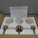 OUVR Gold Vanity Light, 3 Light Bathroom Light Fixtures, Modern Bathroom Vanity Lights Fixtures Over Mirror with Clear Glass Globe Shade, Gold Wall Sconces for for Mirror Bathroom Hallway (E26 Base)