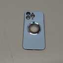 MAKAVO Magnetic for iPhone 16 Pro Max Case, Compatible with MagSafe, Built-in Camera Lens Protector, Logo View, Military Grade Drop Protection Phone Cover, Sierra Blue